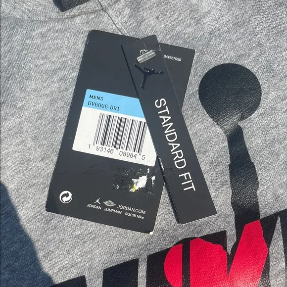 Nike Air Jordan Gray Crewneck Sweater - Picture 2 of 4